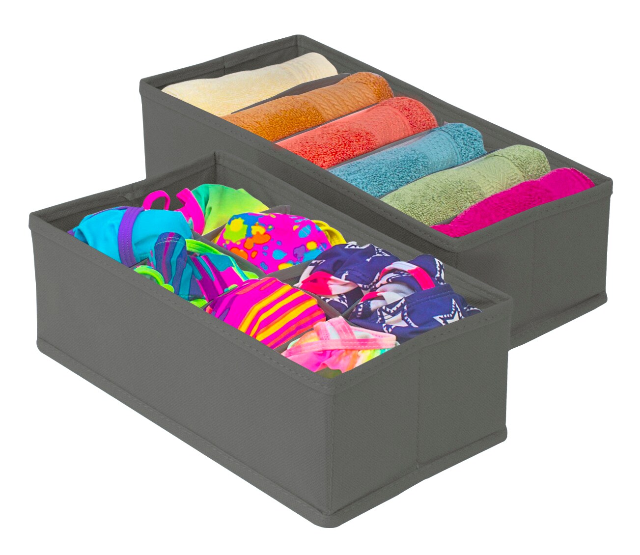 Sorbus Set of 4 Foldable Drawer Dividers, Storage Boxes, Closet Organizers, Under Bed Organizer