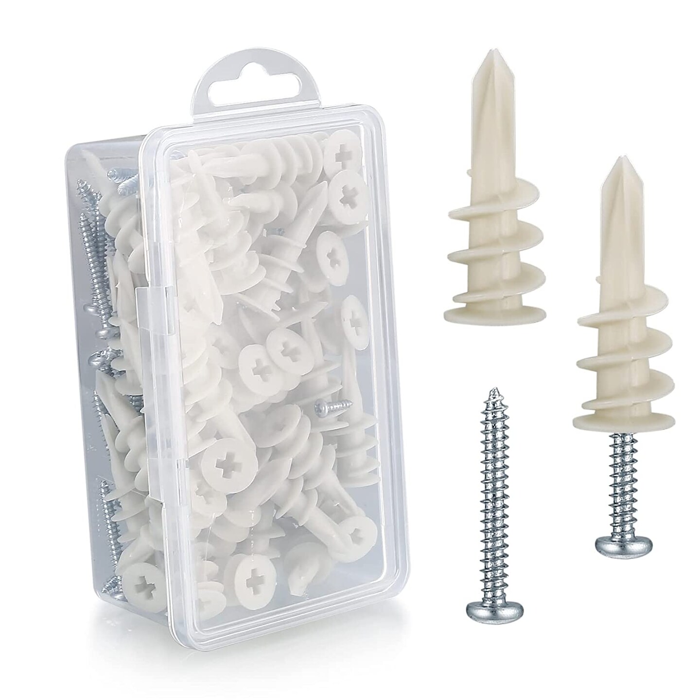Kitcheniva 104 Pcs Wall Anchors and Screws for Drywall