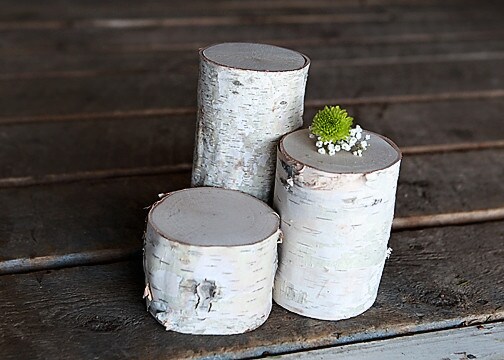 Wilson White Birch Pillars (Set of 3 - Varied Heights)