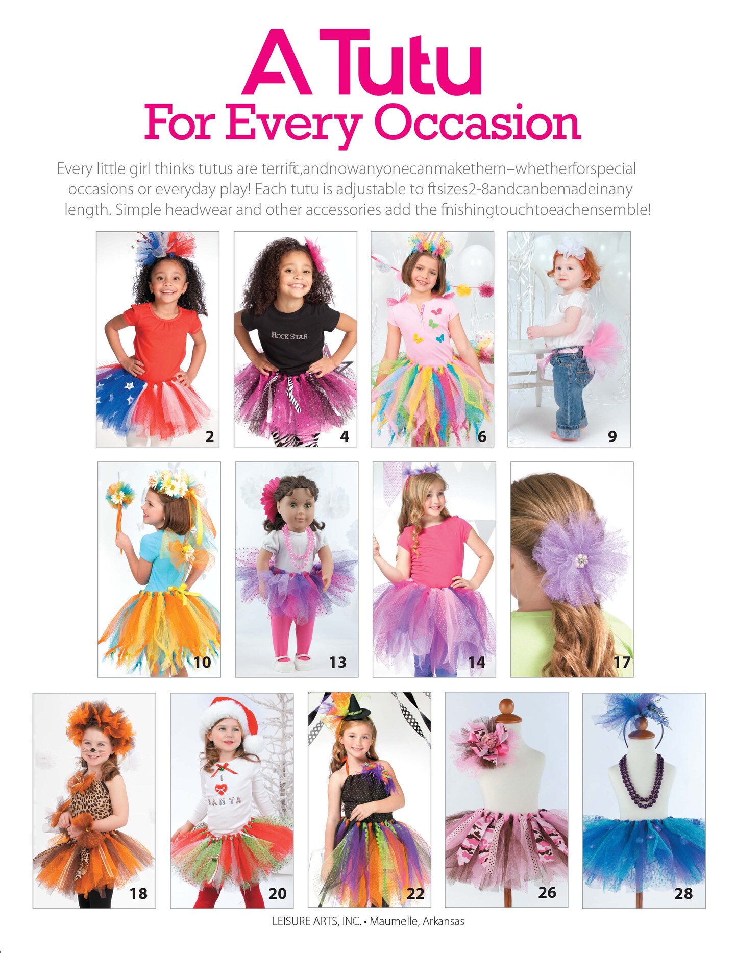 Leisure Arts A Tutu For Every Occasion Crafting Book