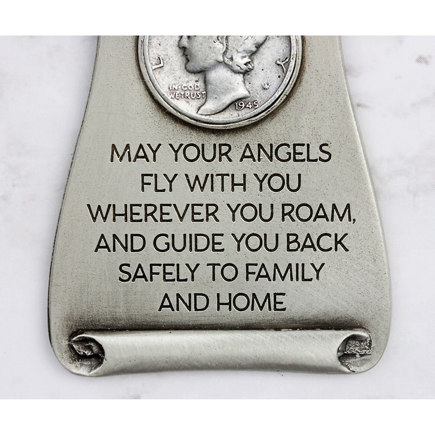 Mercury Dime Coin Angel Pewter Door Blessing