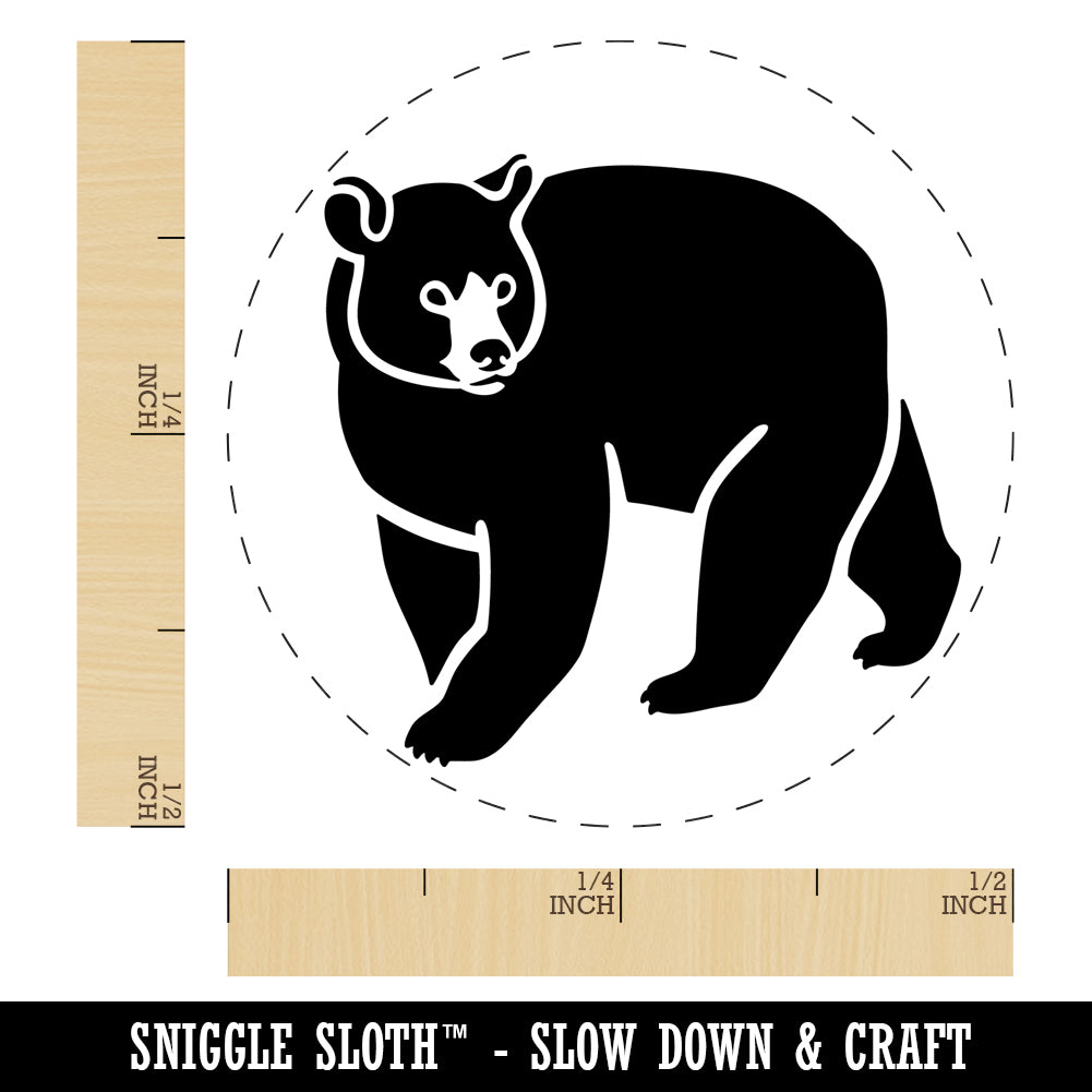 Black Bear Self-Inking Rubber Stamp Ink Stamper for Stamping Crafting Planners