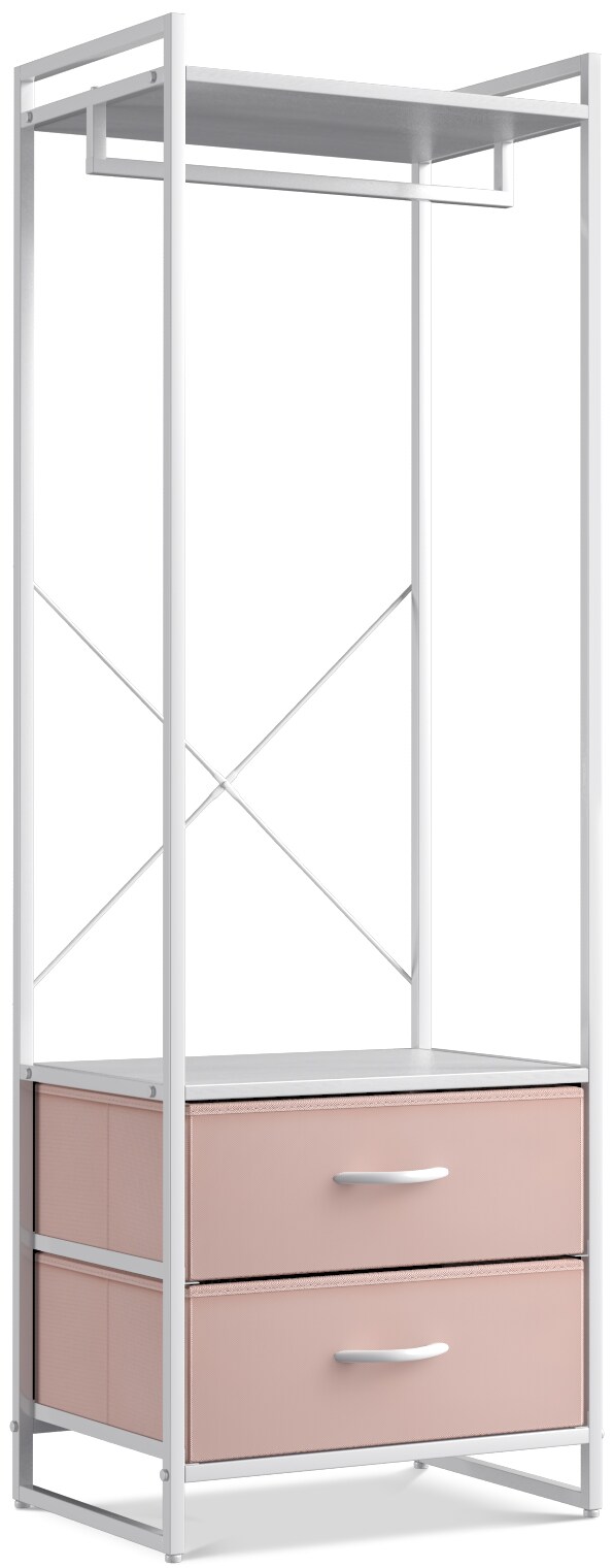 Sorbus Clothing Rack with Drawers - Clothes Stand Dresser - Wood Top, Steel Frame, & Fabric Drawers - Tall Closet Storage Organizer - Garment Rack for Hanging Shirts, Dresses, & Jackets