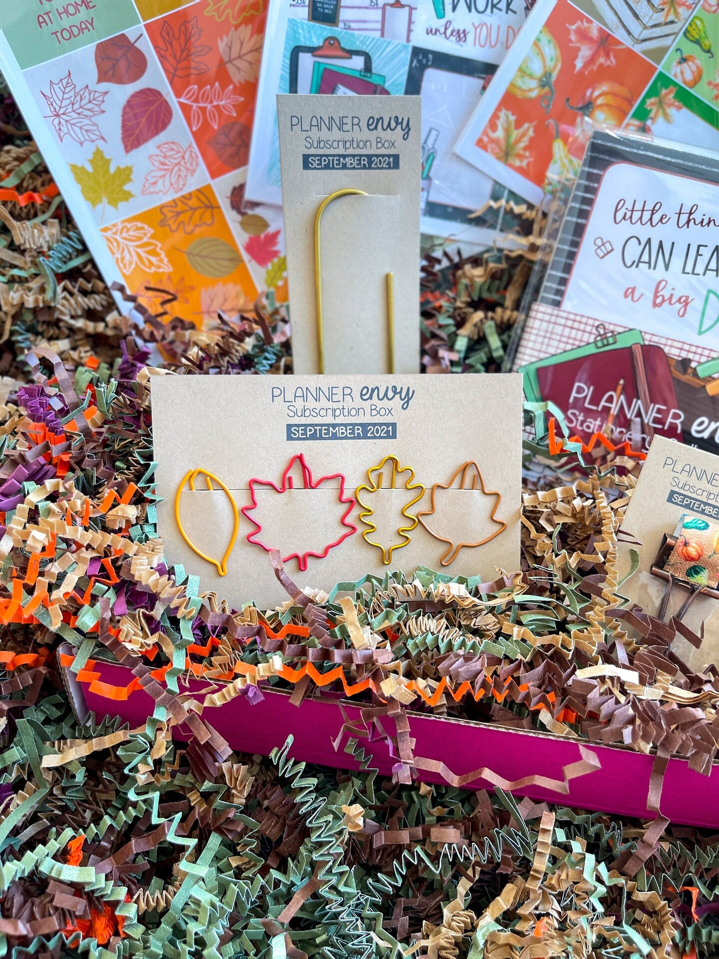 Back To School &#x26; Fall Fun Themed Box of Planner Stickers &#x26; Accessories (#SUB2021009)