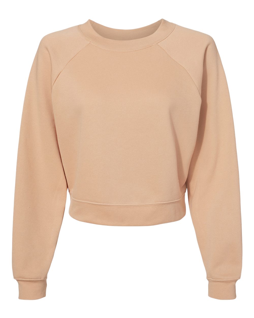 BELLA + CANVAS Women’s Raglan Fleece Pullover Long Sleeve Sweatshirt for Cozy Casual Wear