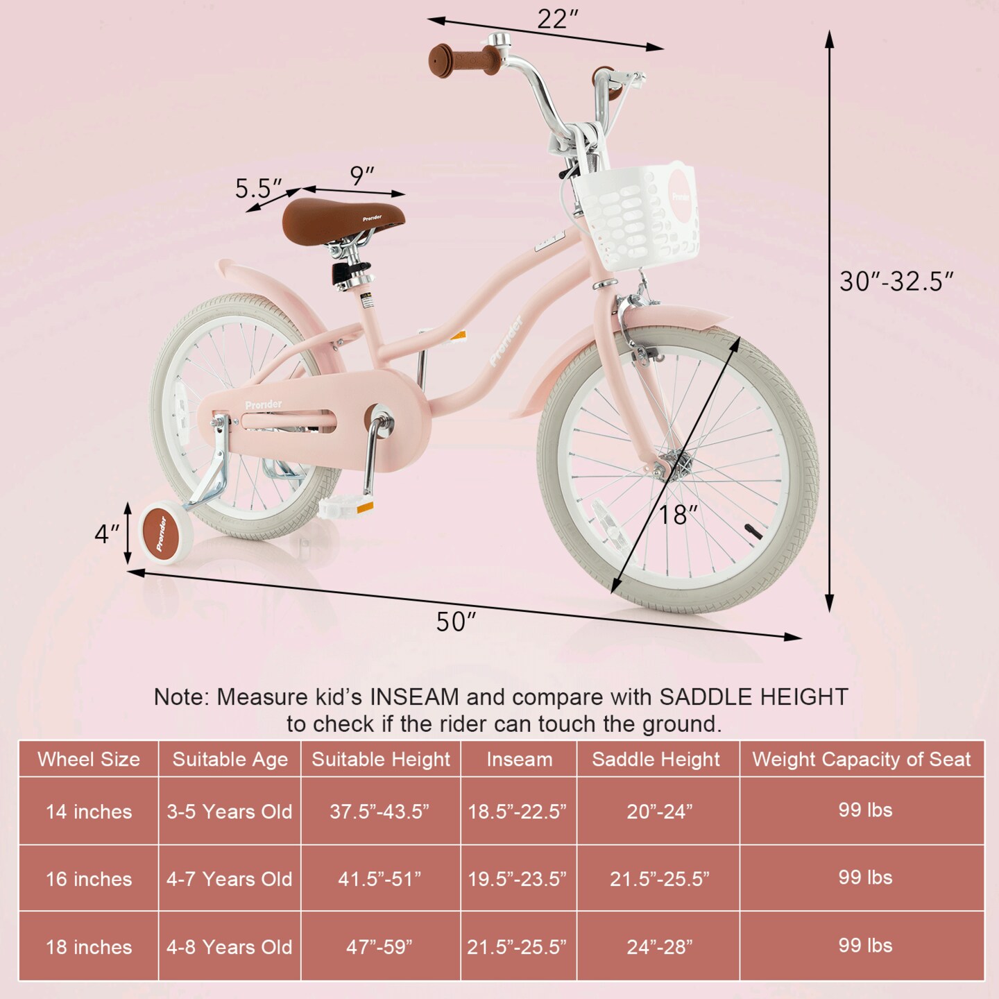 Children Bicycle with Front Handbrake and Rear Coaster Brake