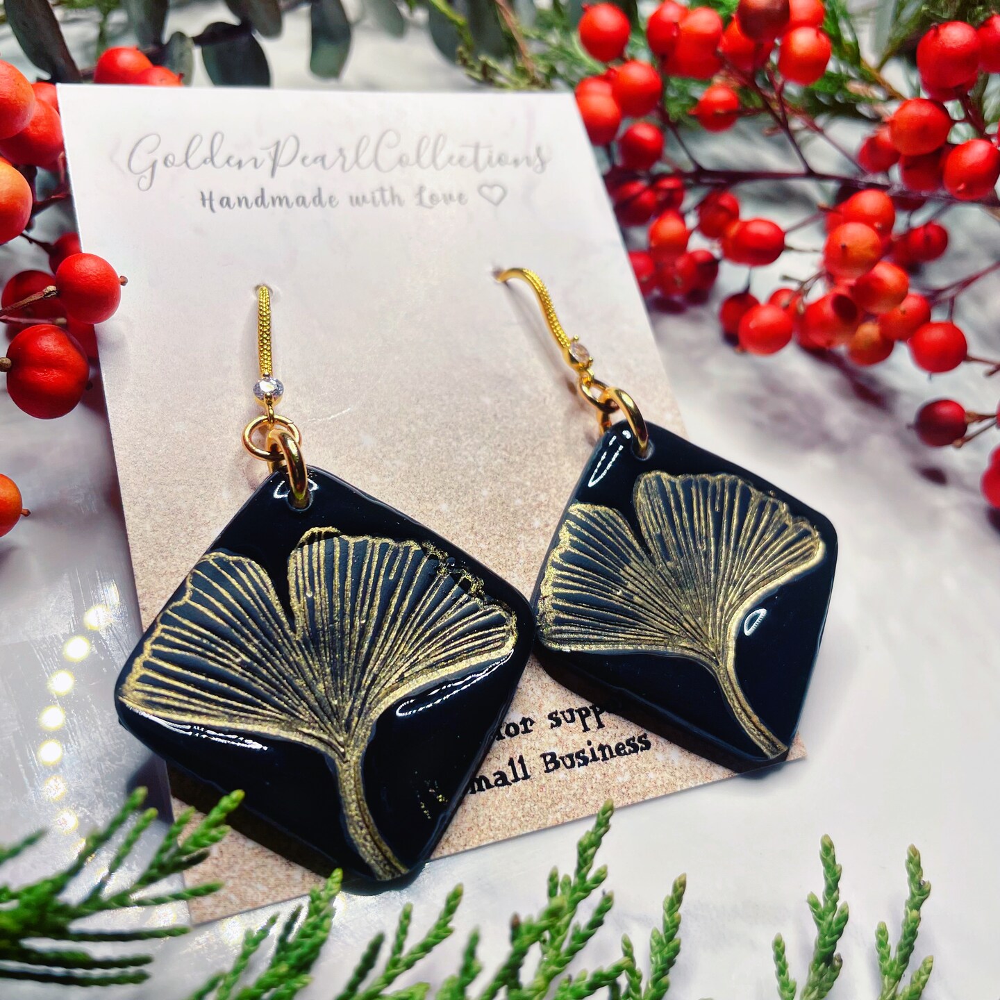 Brushed Gold Ginkgo Leaf Stud Earrings | Bead earrings, Ginkgo leaf, Jade  beads