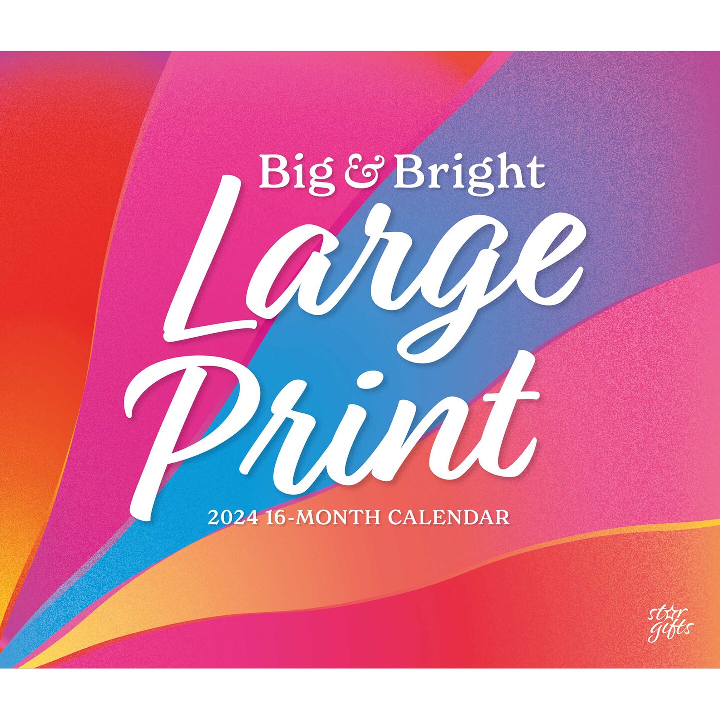 Big &#x26; Bright Large Print | 2024 14 x 24 Inch Monthly Deluxe Wall Calendar | Matte Paper and Sticker Sheet | StarGifts | Easy to See Large Font