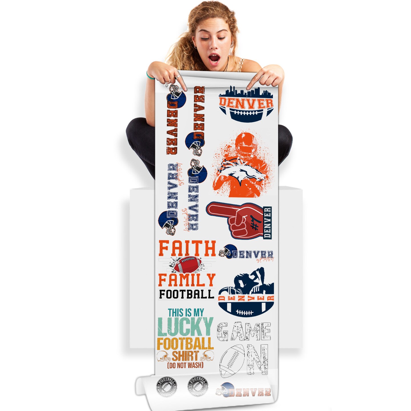 Denver Football DTF Transfer 22x60 Direct-to-Film Gang Sheets | Michaels