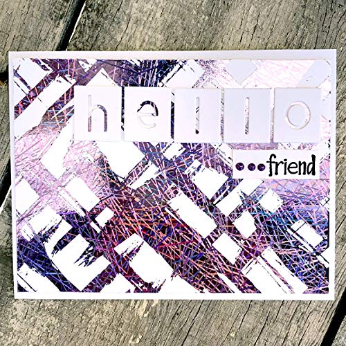 10 Sheets per Pack , Deco Foil Transfer Sheets by Brutus Monroe, 6" x 12", Purple Sketch