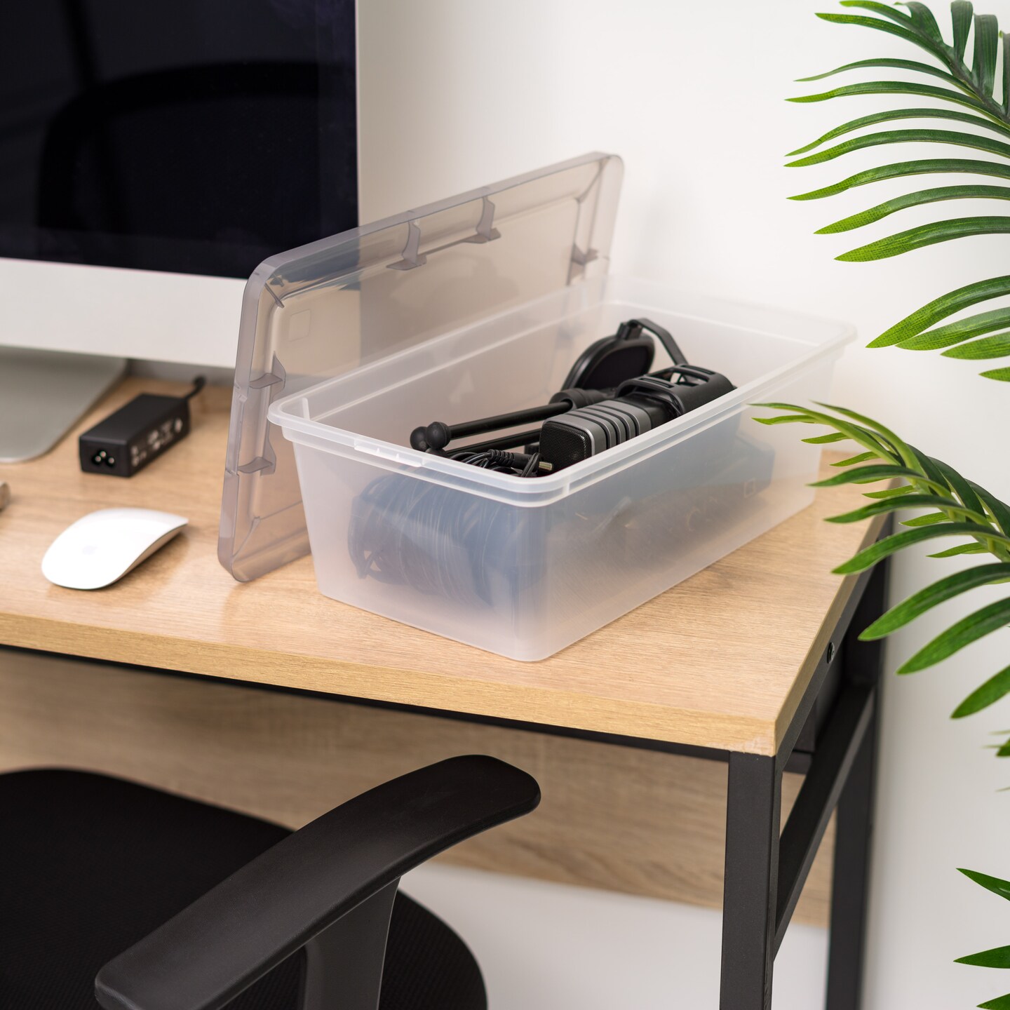 IRIS USA 6 Quart Snap Top Plastic Storage Box, 10 Pack