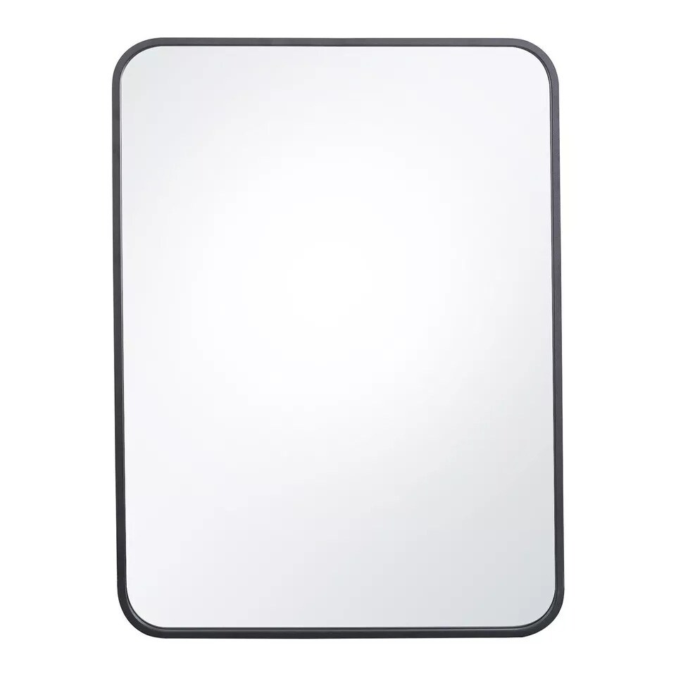 22" x 30" Wall-Mounted Wall Rectangular Wall Mirror Metal Frame Bathroom Indoor
