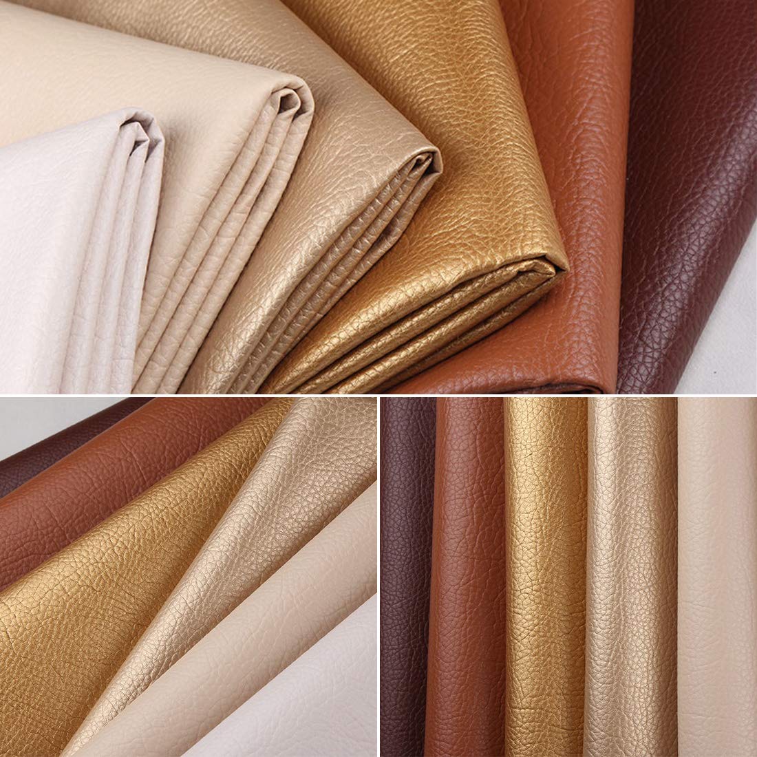 24 Pieces 8&#x22;x13.4&#x22;(20x34cm) Colored Faux PU Leather Sheets Upholstery Crafts Fabric for Bag Making, Hat Making, Hair Crafts Making, DIY Jewelry Making, Sewing, Shoe Making