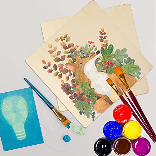 8 Pieces  12 x 12 Inch Craft Wood, Plywood Board Basswood Sheets, Perfect for DIY Projects, Drawing, Painting, Laser, Wood Burning, Wood Engraving and Laser Projects