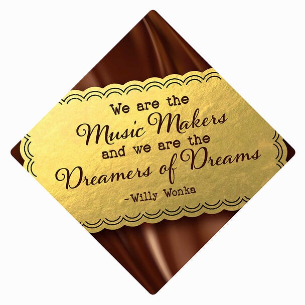 Grad Cap Topper Willy Wonka and The Chocolate Factory , Graduation Cap Decorations by Tassel Toppers product 2
