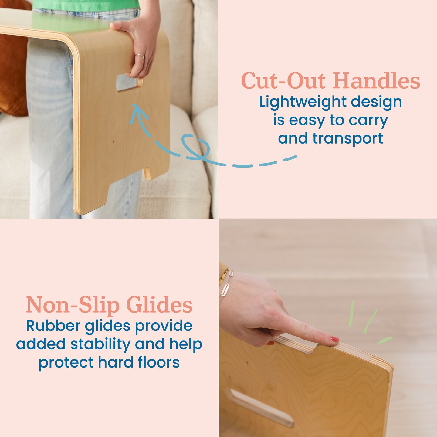 Bentwood Lap Desk with Handles, Activity Table