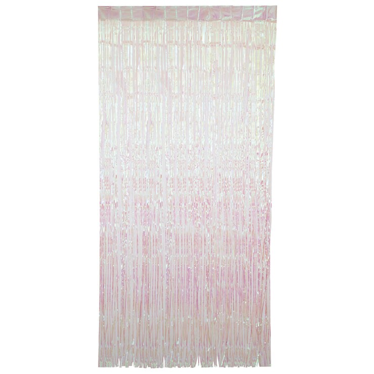 Iridescent Foil Fringe Door Curtain, 3.25ft x 6.5ft, 1ct