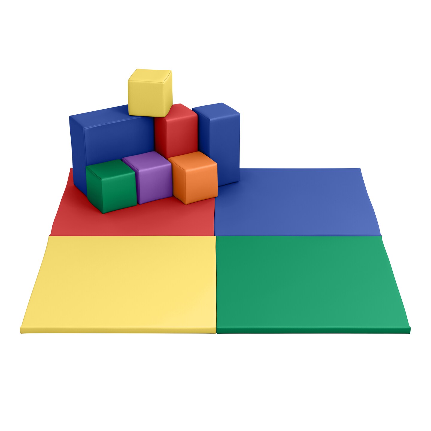 Fold-N-Go Activity Mat and Toddler Foam Block Playset