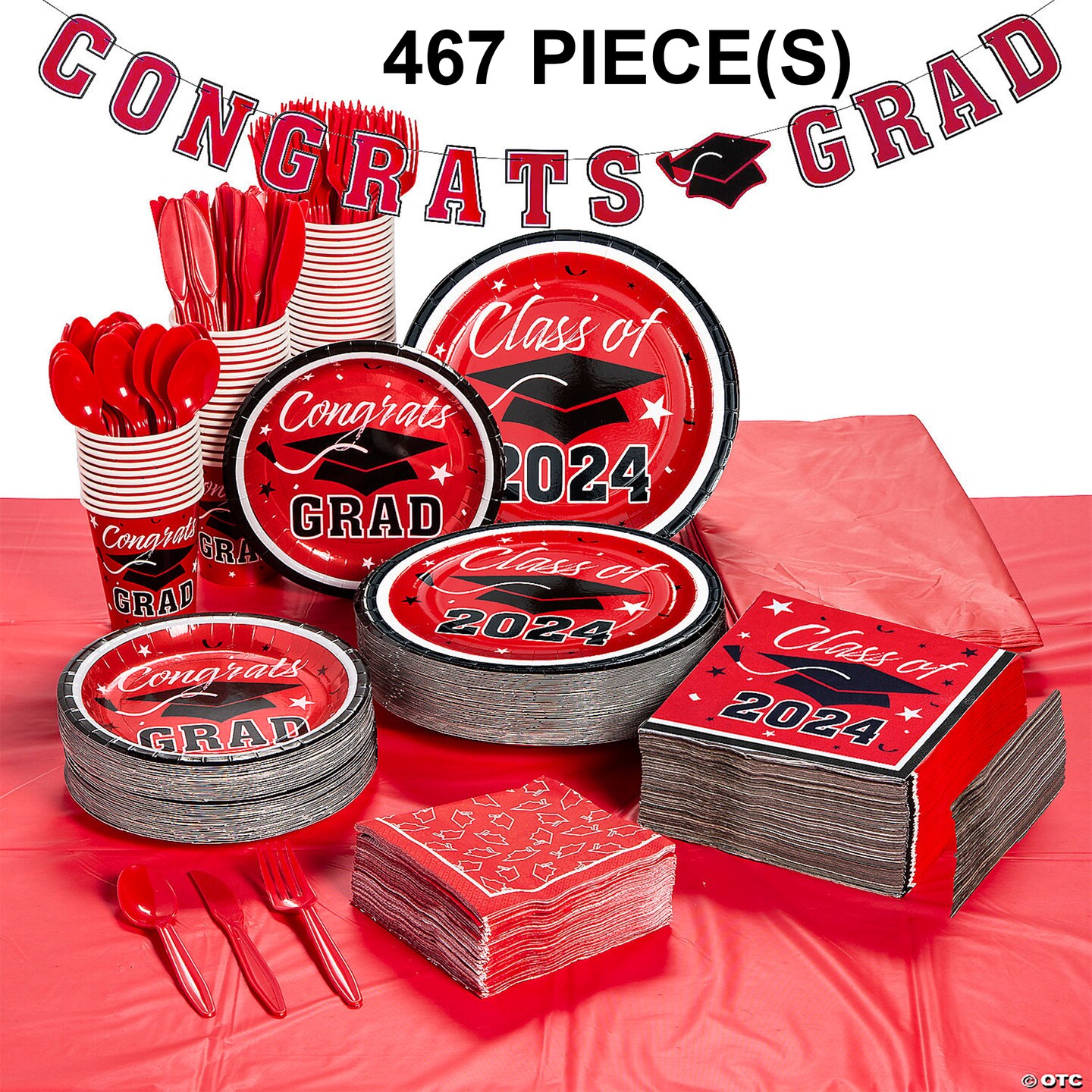 Graduation Disposable Tableware Kit Bulk 467 Pc. | MINA&#xAE;