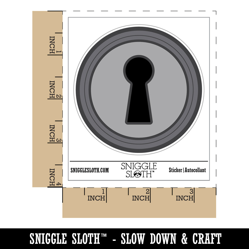 Keyhole Door Lock Waterproof Vinyl Phone Tablet Laptop Water Bottle Sticker Set - 5 Pack