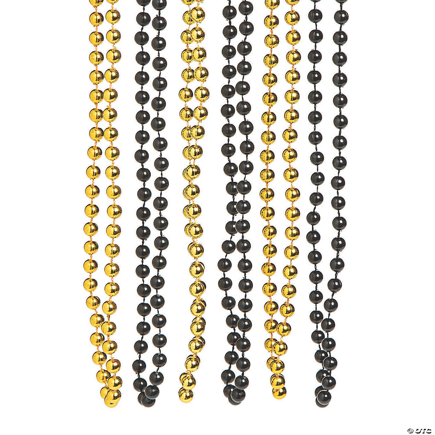 Bulk 48 Pc. Black &#x26; Gold Bead Necklaces | MINA&#xAE;