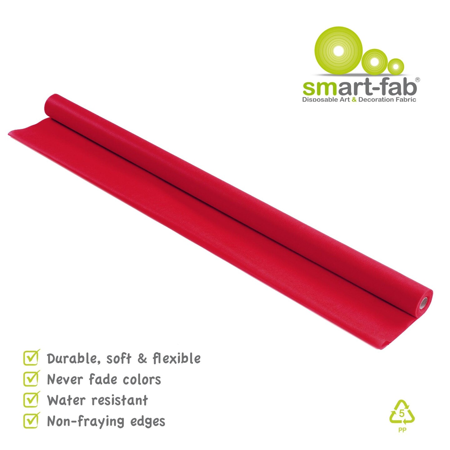 Art &#x26; Decoration Fabric Roll, 48&#x22; x 40&#x27;, Cranberry