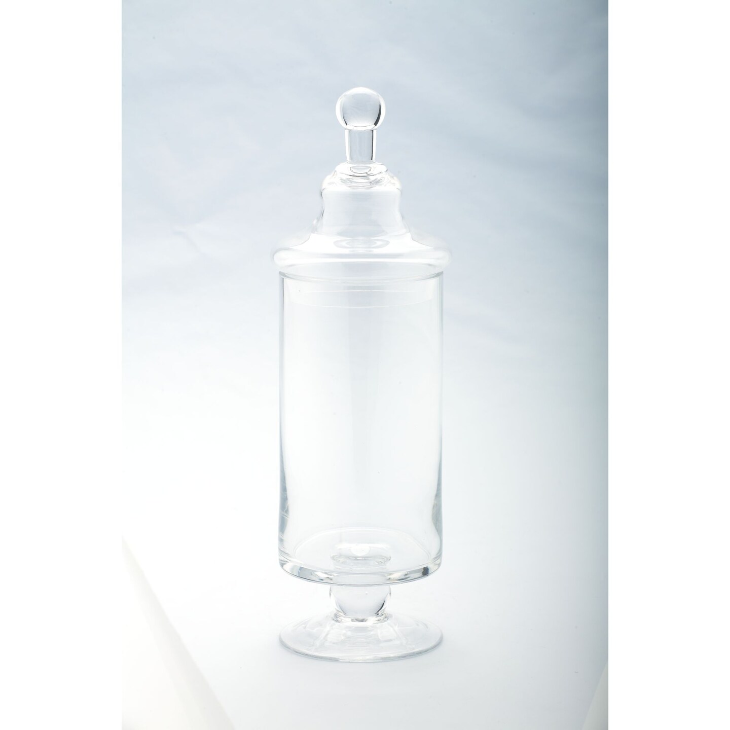 CC Home Furnishings 14&#x22; Clear Solid Glass Apothecary Jar with Lid