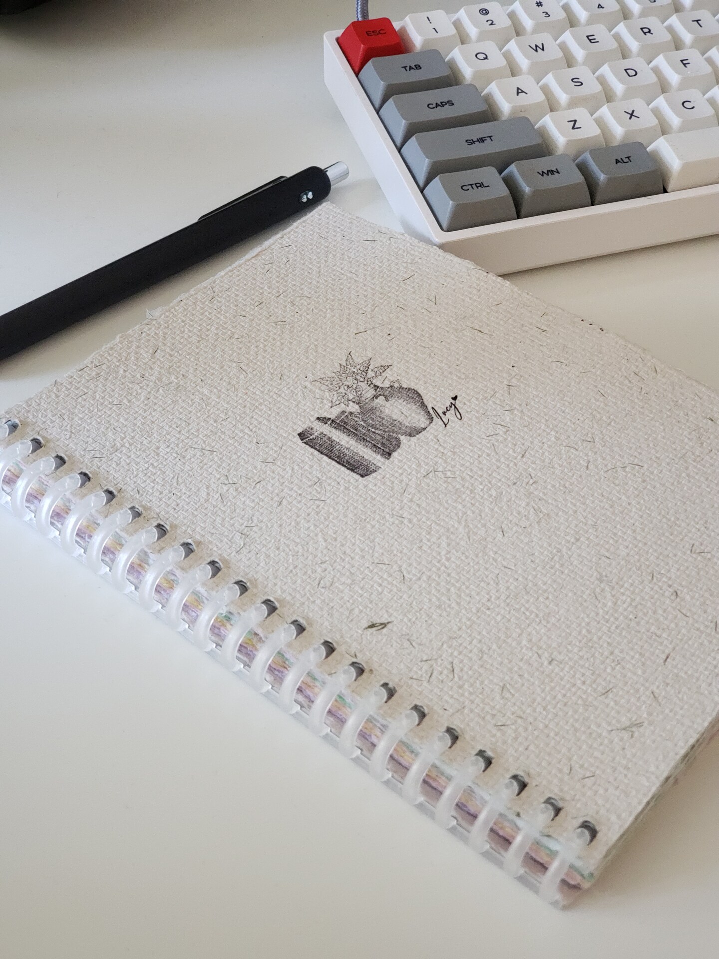 Handmade Journal 5 x 7- Recycled Paper Journal - Scrapbooking journal -  Recycled Notebook - Custom Recycled Notebook - Handmade Diary