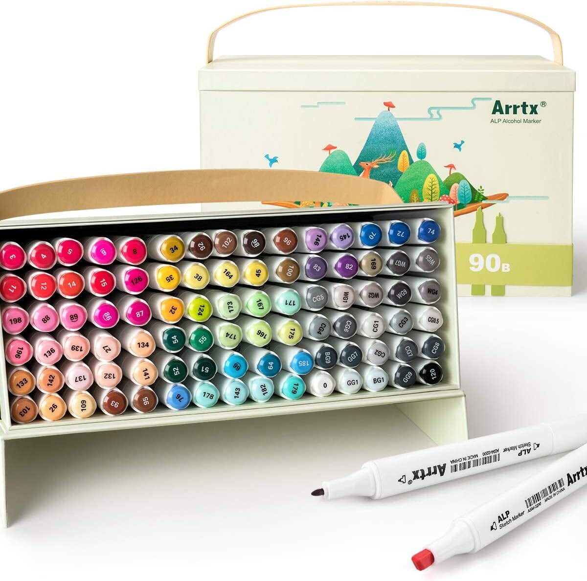  Arrtx Alcohol Markers OROS 80 Colors -Brush & Chisel