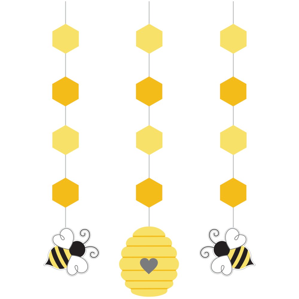 Bumblebee Baby Bumblebee Baby Shower Hanging Decorations - 3ct
