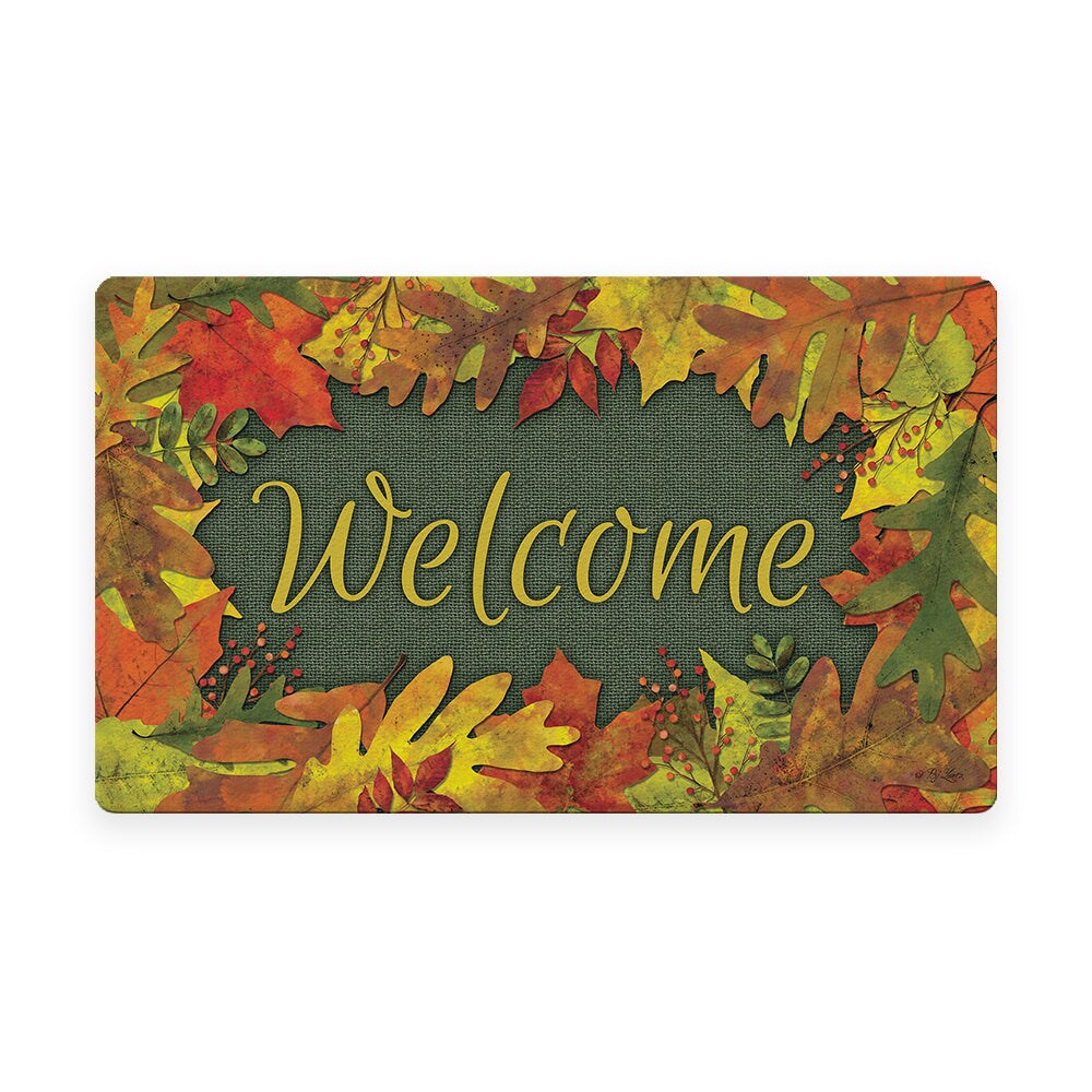Welcome Autumn Leaves Door Mat (18 x 30&#x22;)
