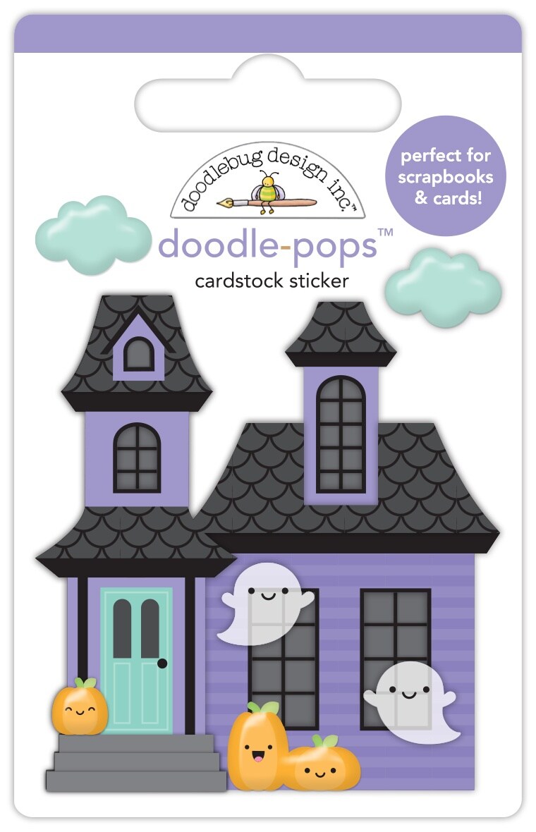 Doodlebug Doodle-Pops 3D Stickers-Sweet &#x26; Spooky - Haunted Manor