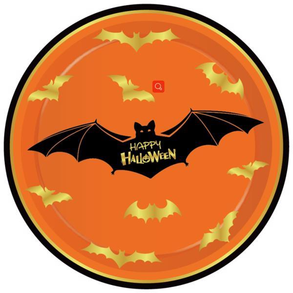 Halloween Disposable Tableware Paper Plates - 68PCS Dinnerware Party Cutlery Kit