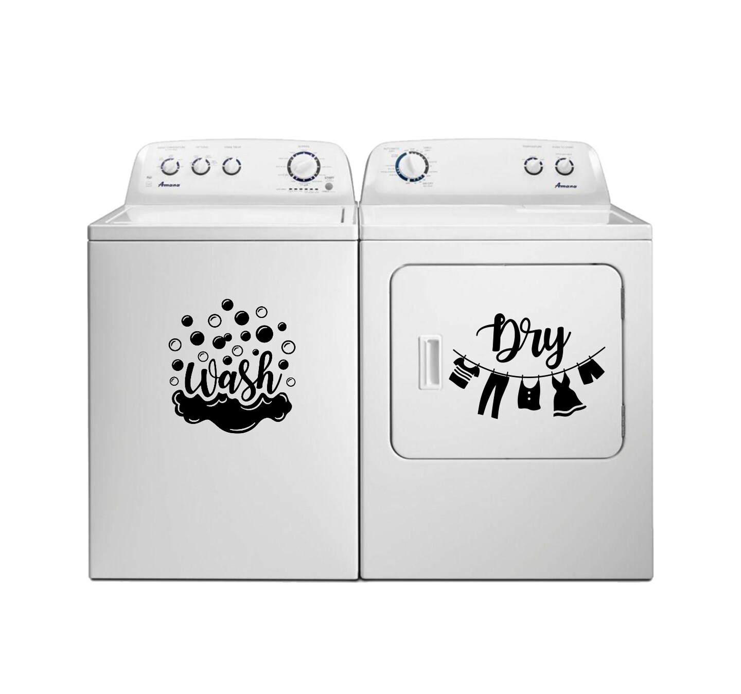 CopyWasher and Dryer Decal, Appliance Decals, Laundry Room Decals