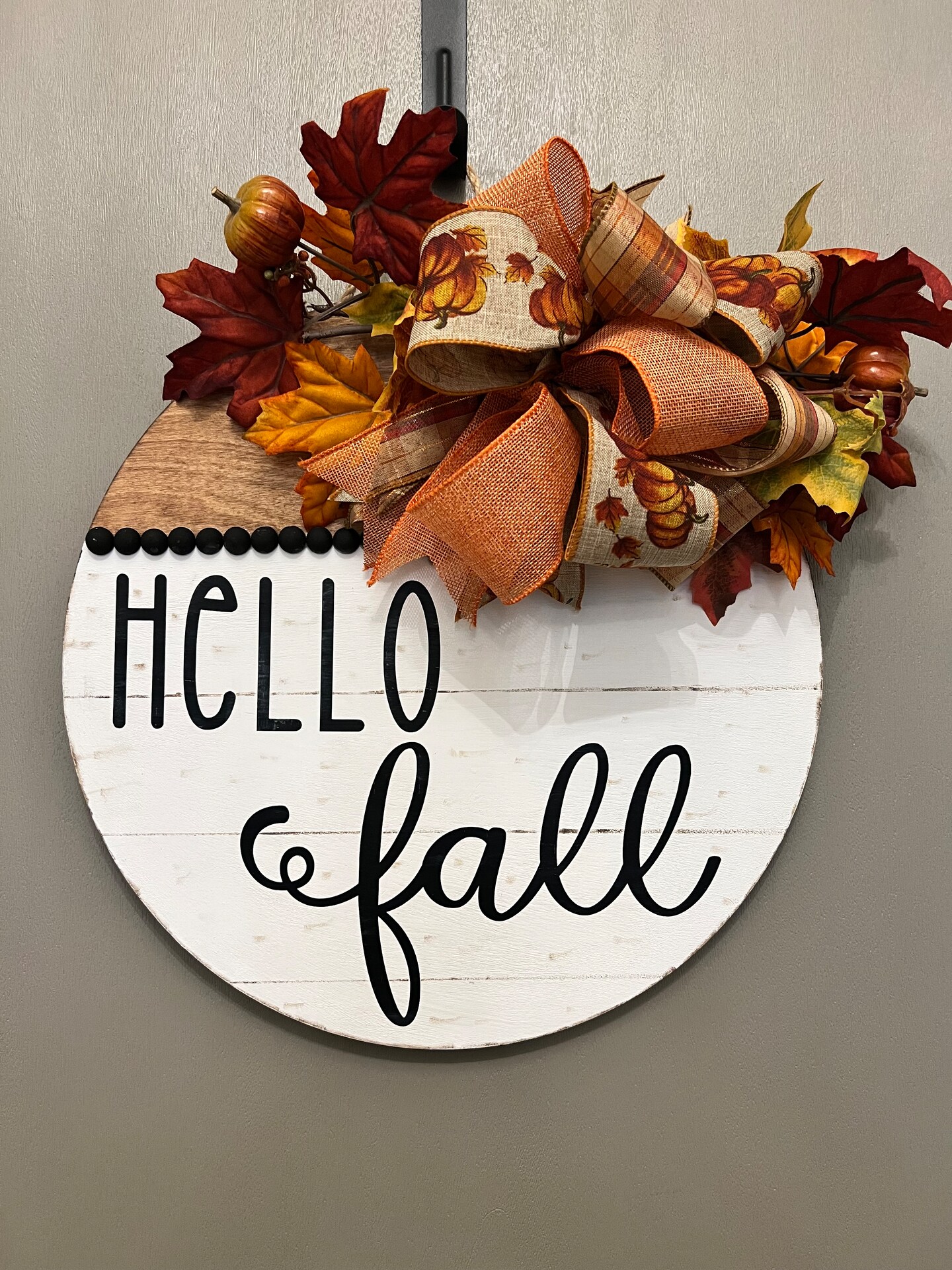 Hello Fall Round Door Hanger Sign | MakerPlace by Michaels