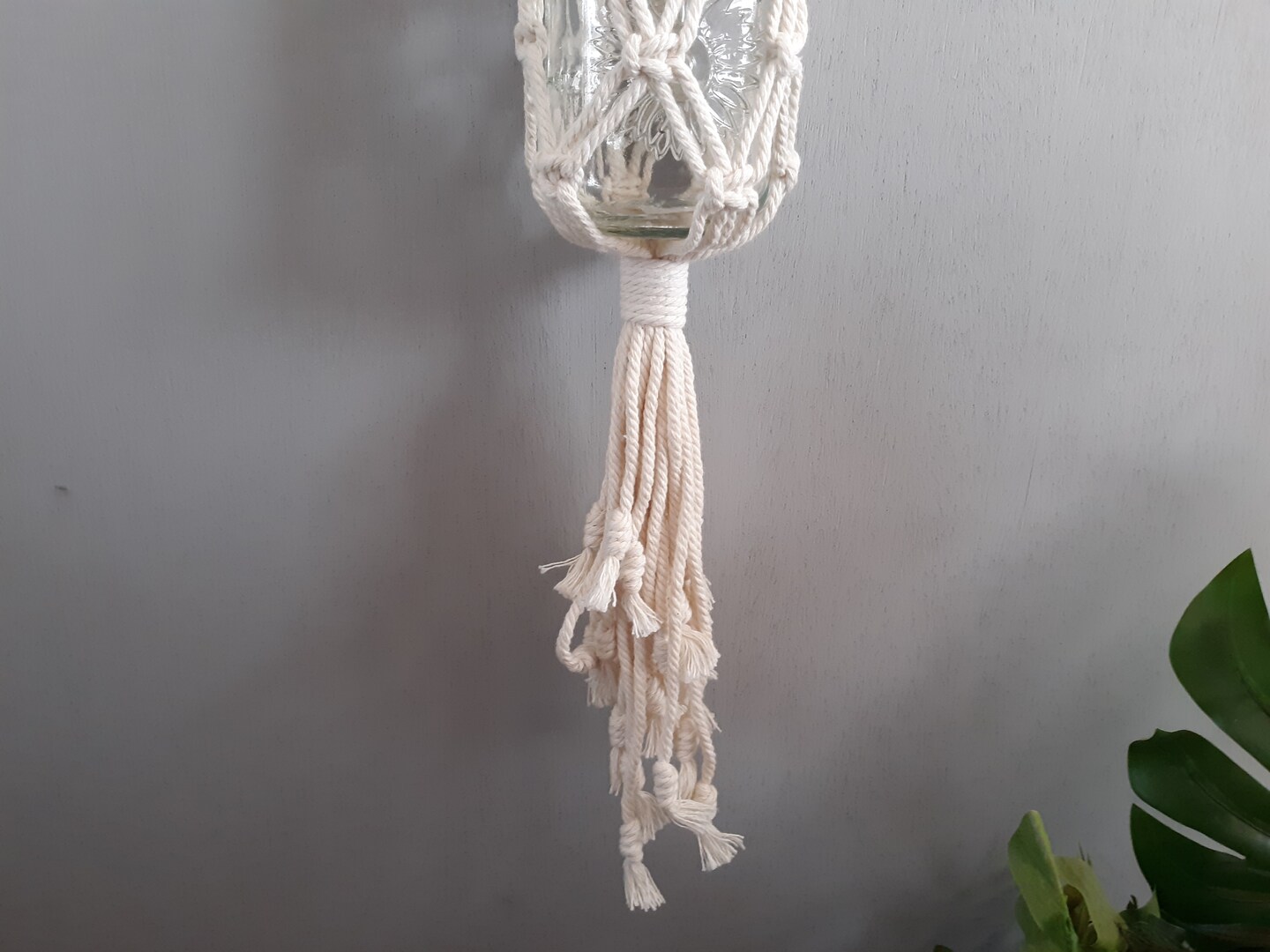 Hanging Planter, Heart Macrame Planter Holder for Mason Jar Herb