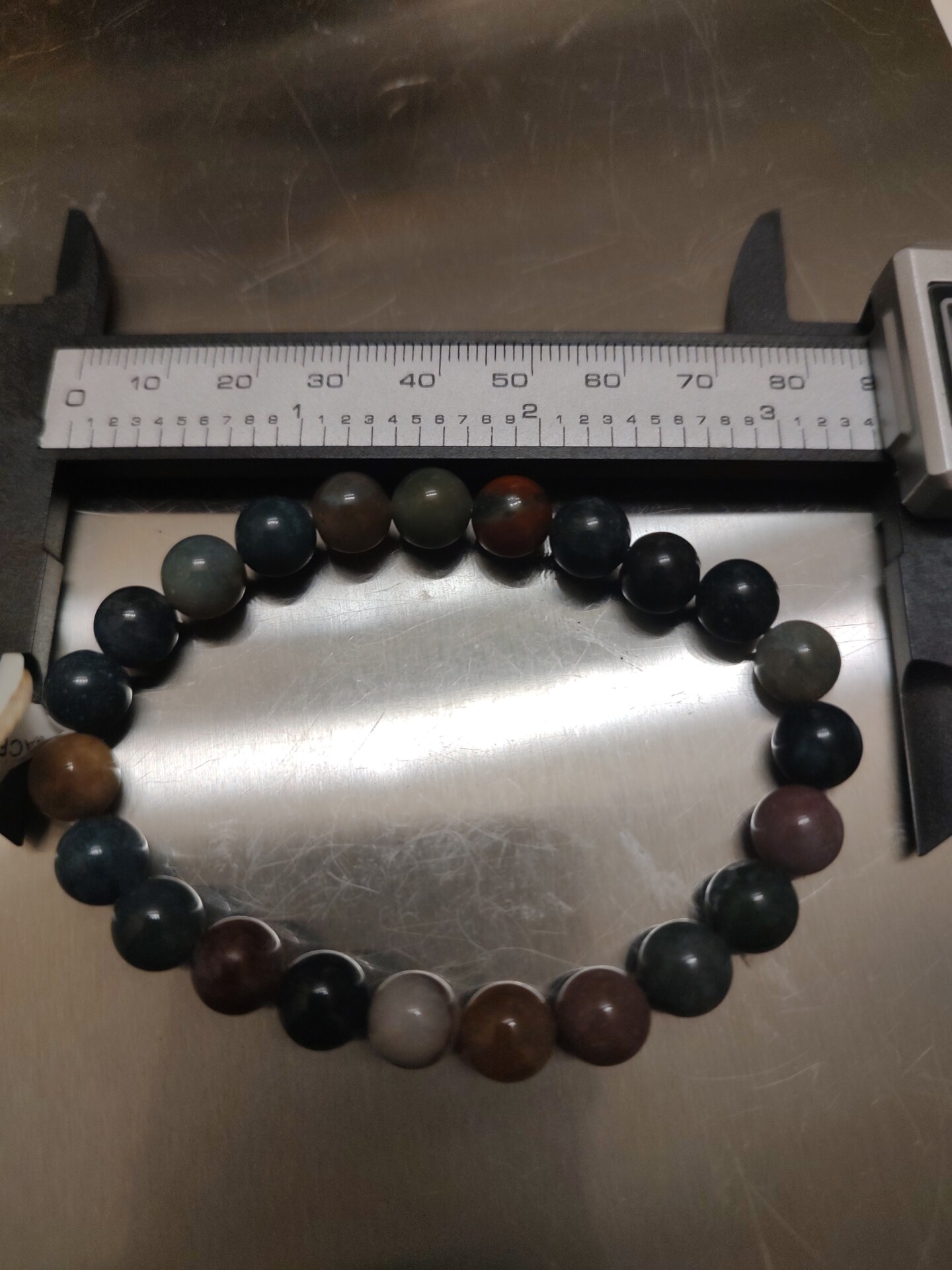 Handmade beaded bracelet elastic gemstone round bead