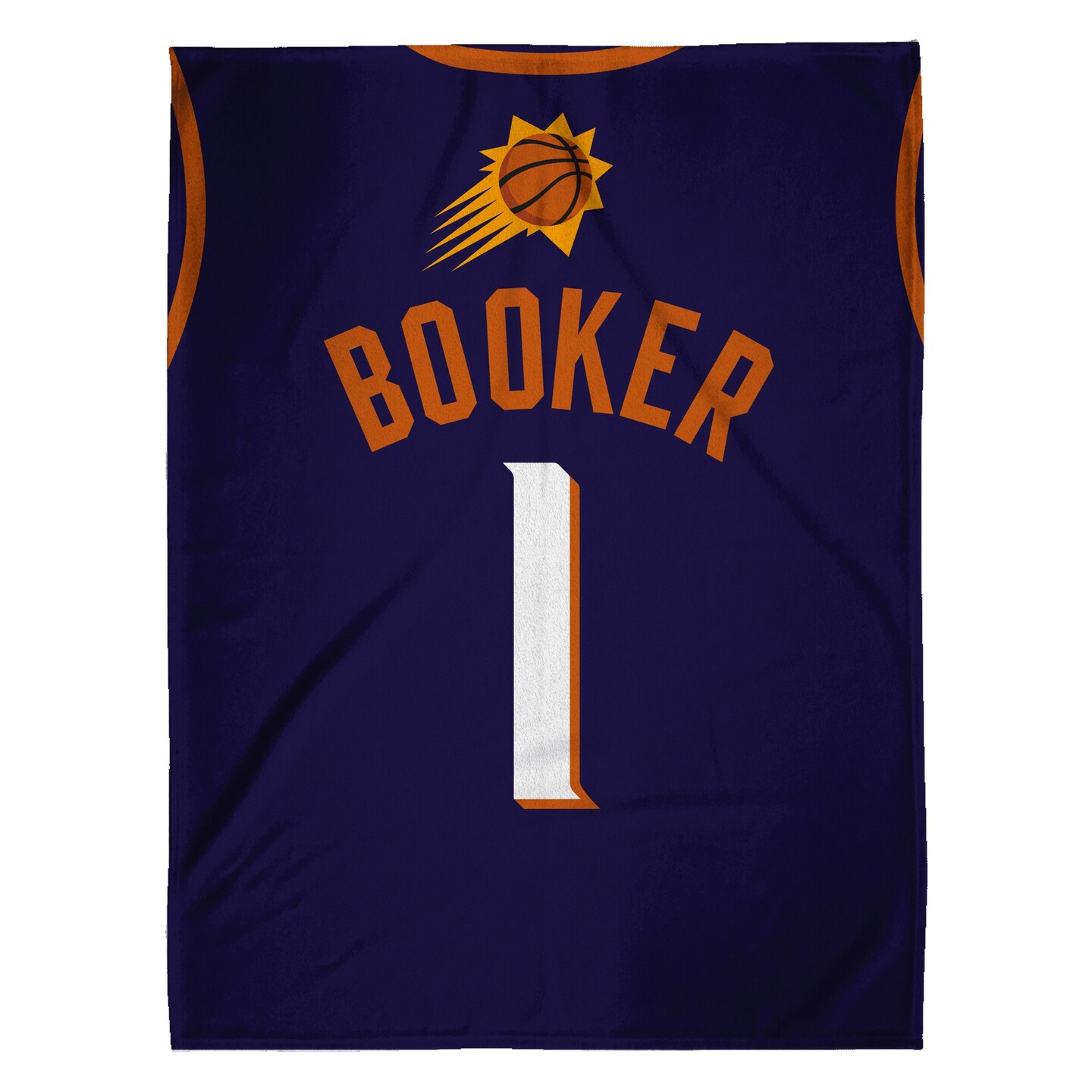 Sleep Squad Phoenix Suns Devin Booker 60&#x201D; x 80&#x201D; Raschel Plush Jersey Basketball Blanket