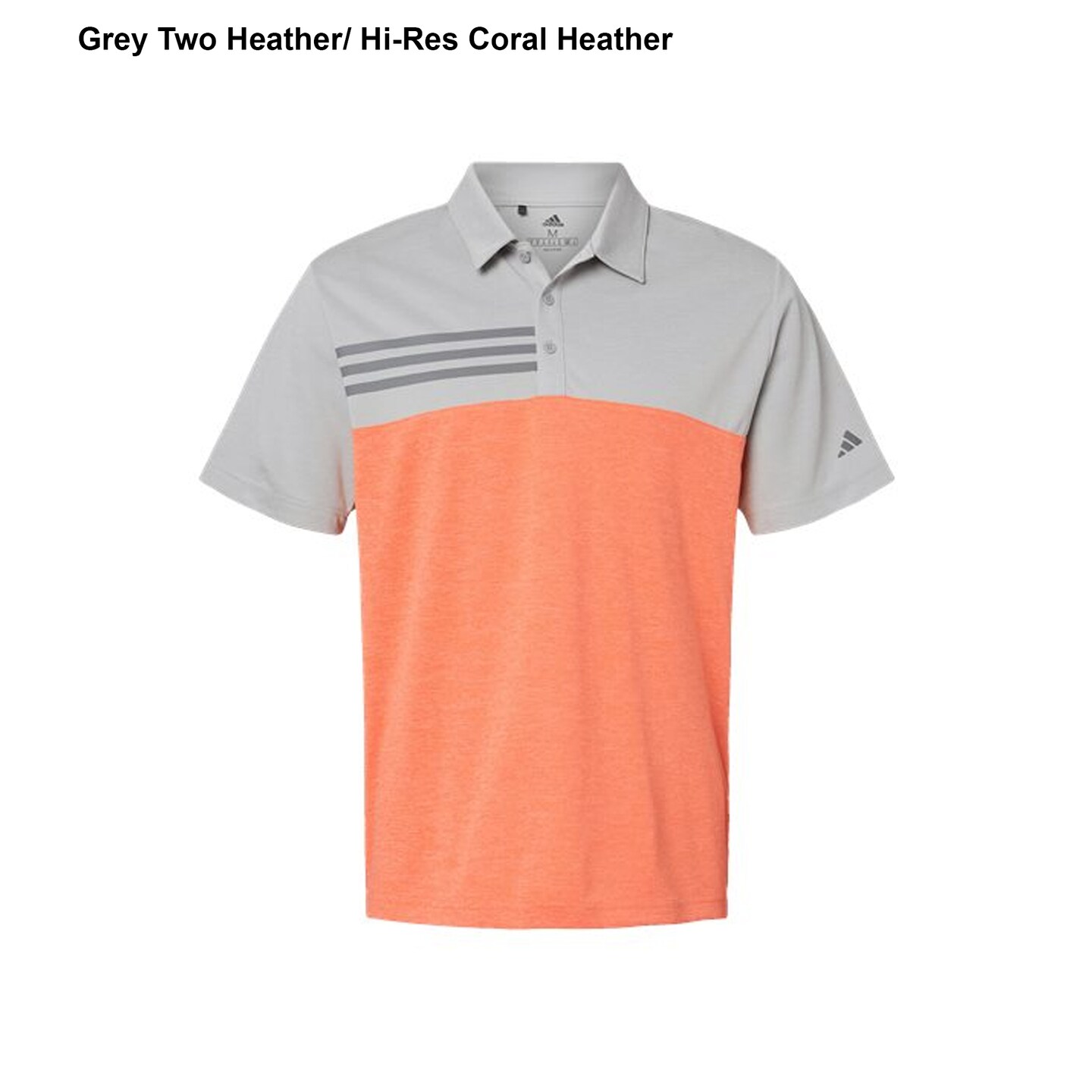Adidas® Heathered Colorblocked 3-Stripes Polo | Michaels