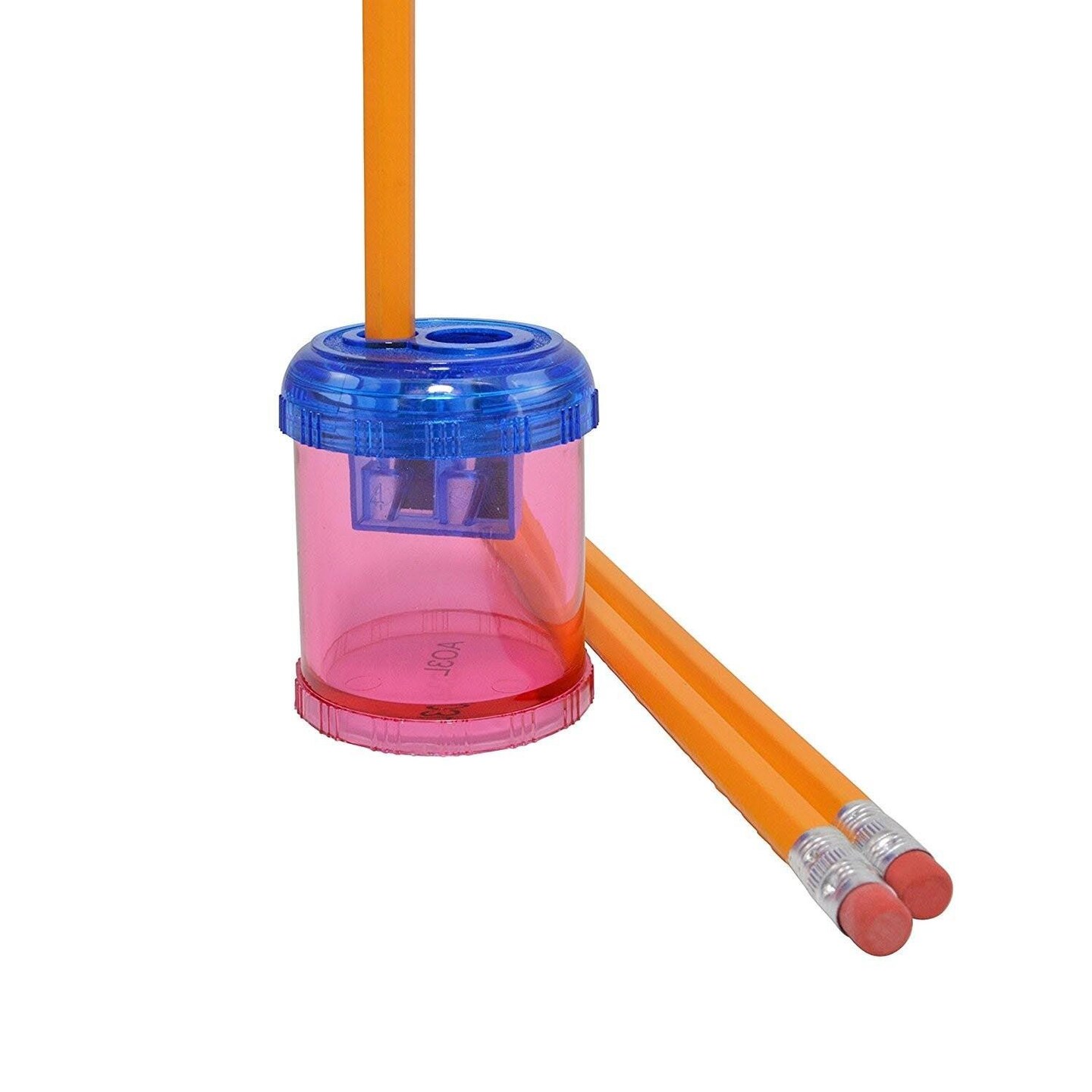 Manual 2-Hole Pencil and Crayon Sharpener, Assorted Colors, 12 Per Pack