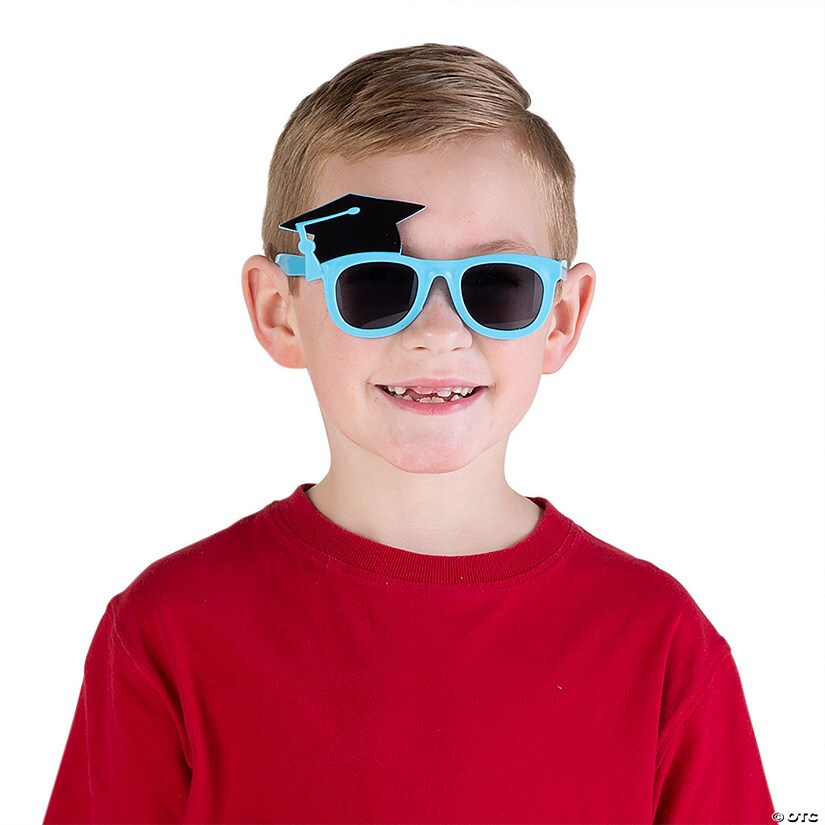5" x 3" Kids Graduation Multicolor Plastic Novelty Sunglasses 12 Pieces