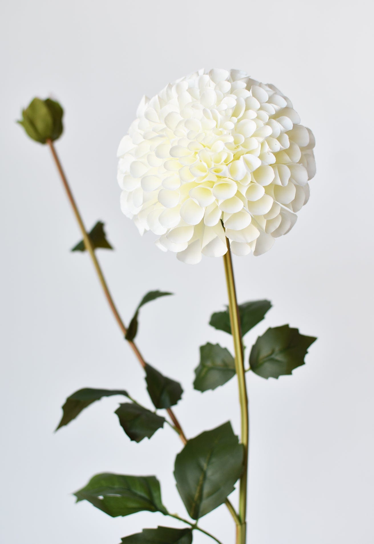 31&#x22; Faux Dahlia Stem White
