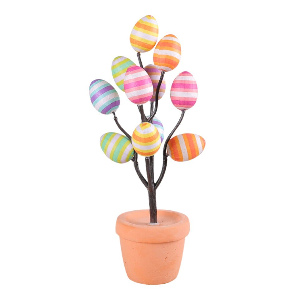 Easter Egg Tree Tabletop Decor Ornaments for Bedroom Study Colorful Party Favors