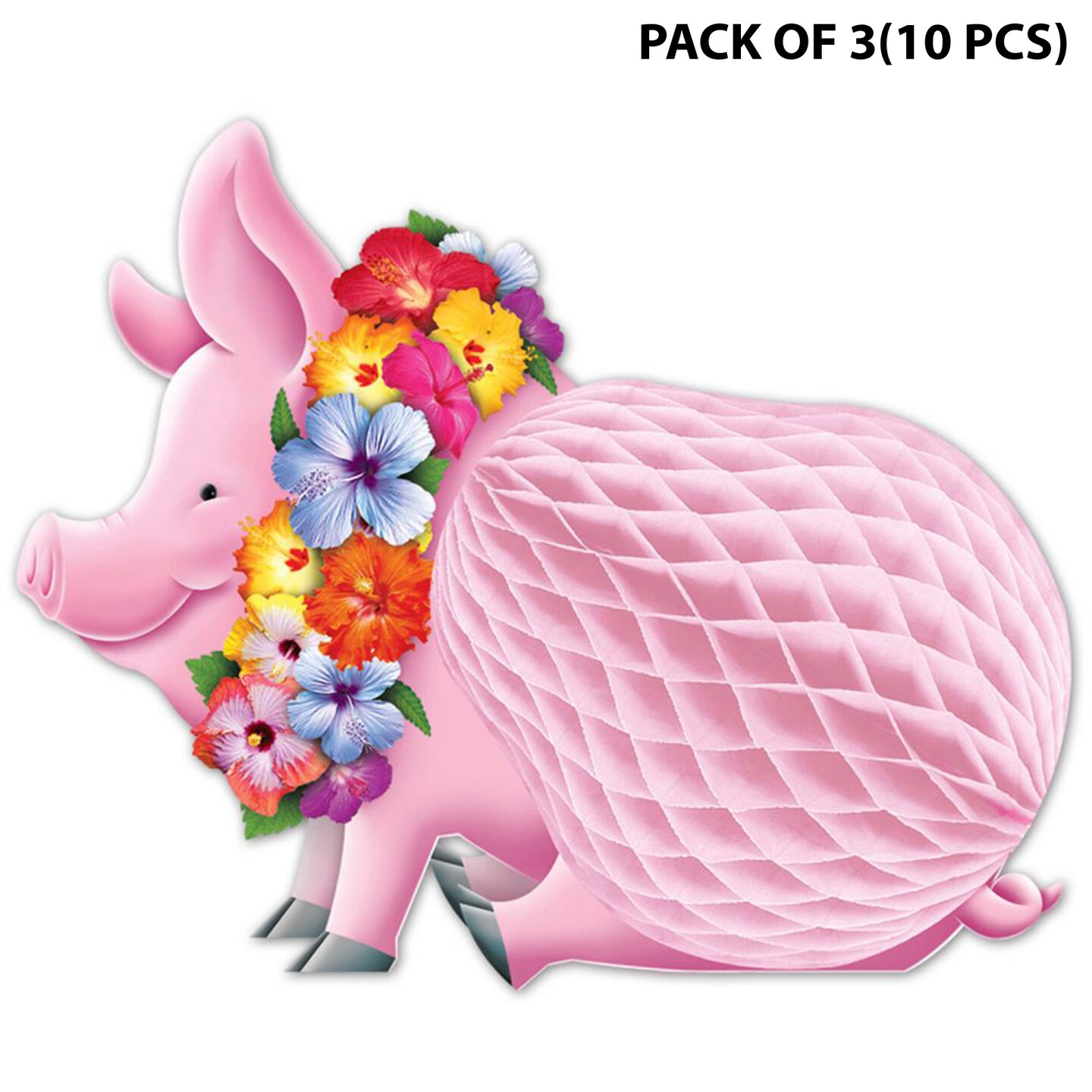 Luau Pig Tissue Centerpiece - 9 1/2&#x22; tall X 12&#x22; long X 6&#x22; wide | Party decoration | MINA&#xAE;