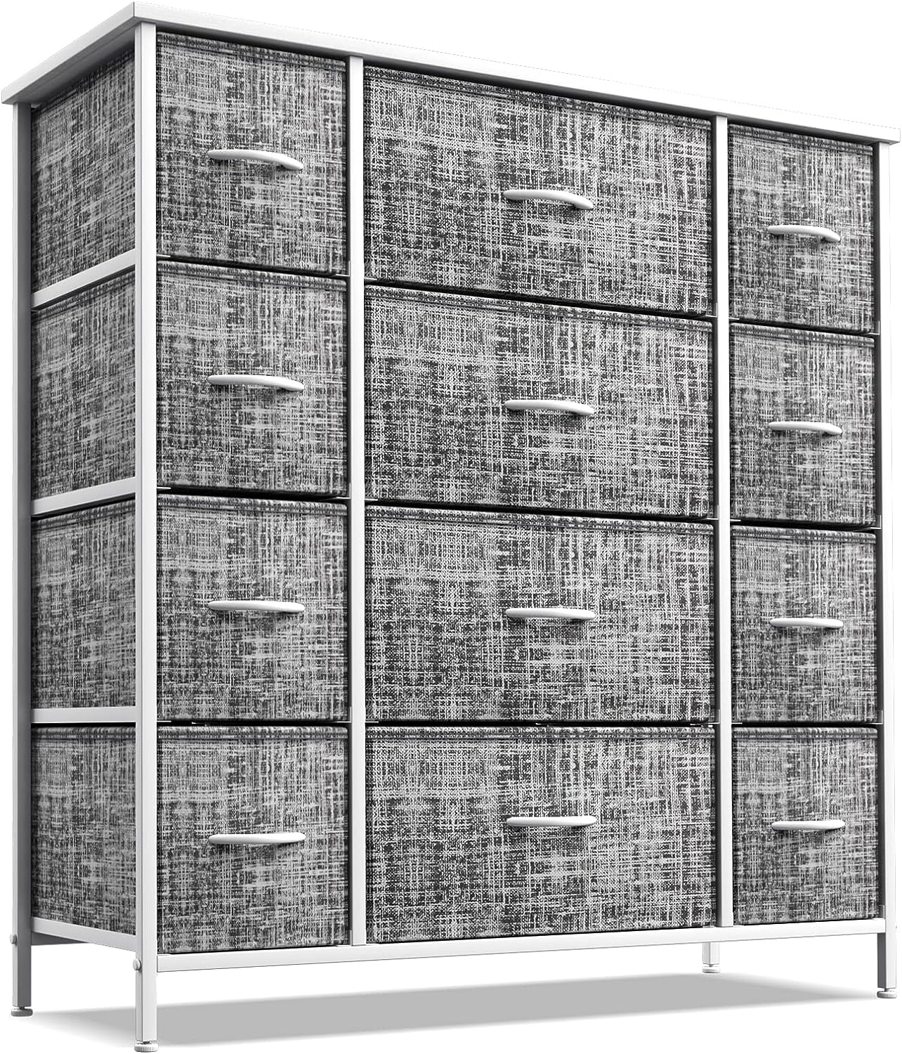 Sorbus Dresser with 12 Drawers - Chest Organizer Unit with Steel Frame Wood Top and handle - Large Dresser for Bedroom, Nursery & etc