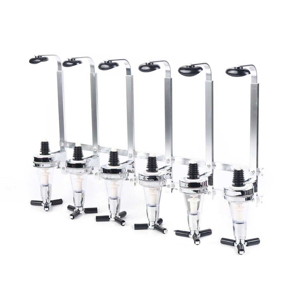 Kitcheniva 6 Bottle Wall Mounted Alcohol Liquor Dispenser Stand