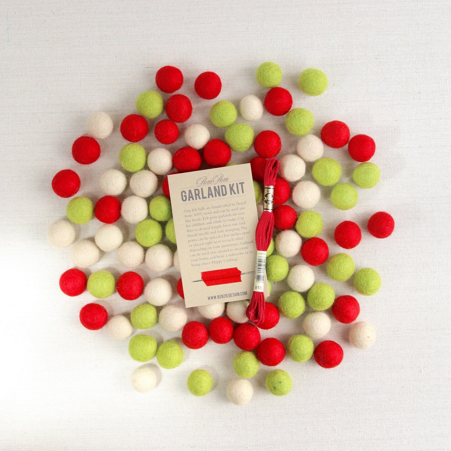 Felt Balls, Classic Christmas Pom-poms