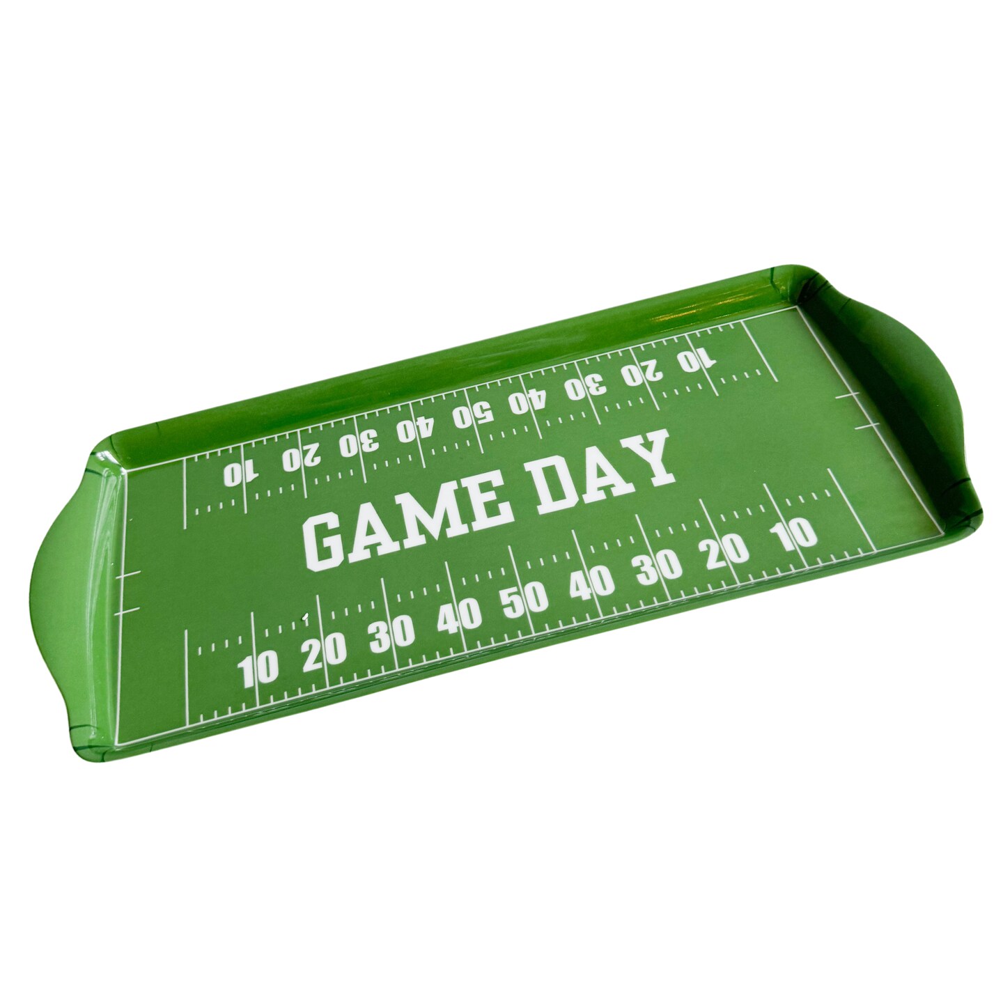Green Football GameDay Melamine Party Food & Small Charcuterie Tray
