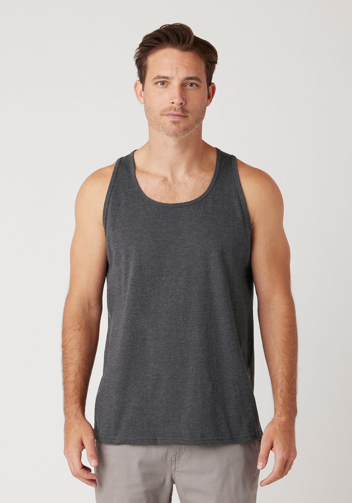 Premium Men’s Cotton Tank Top – Soft-Washed Sleeveless Gym & Casual Vest