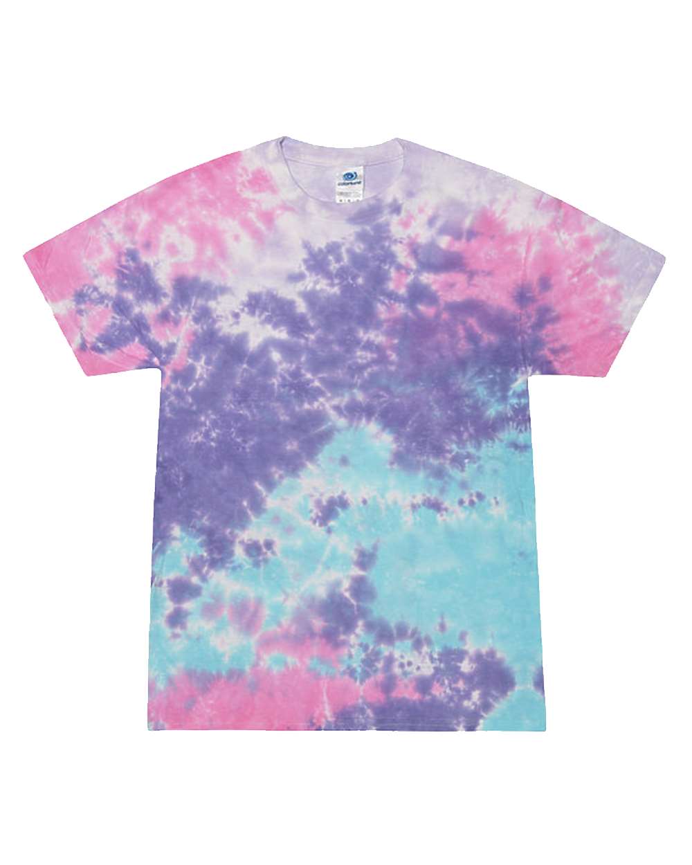 Colortone&#xAE; Multi-Color Tie-Dyed Crewneck Short Sleeve T-Shirt